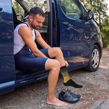 5 pares de calcetines deportivos para hombres, gruesos, protectores, acolchados, para baloncesto, fútbol, actividades al aire  correr - negro (C-NEGRO) - Ver 8