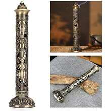 Soporte de incienso, palo de incienso largo clásico, soporte de toalla de incienso de bronce de metal, para hogar, oficina, yoga, manualidades, decoración budista(default) - Multicolor - Ver 8