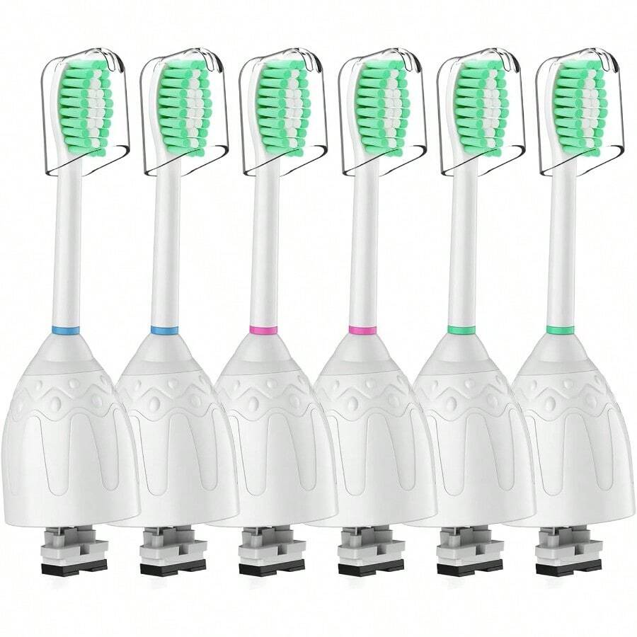 TTJM Toothbrush Heads For Philips Sonicare Replacement Brush Heads Medium Soft Dupont Bristles Electric Toothbrush Replacement Heads Fit E-Series Essence Xtreme Elite Advance And CleanCare 6 Pack - 白色 - 查看 1