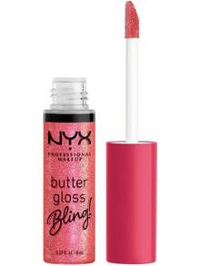 Professional Makeup Butter Gloss Bling Tono She Got Money (rosa), 8ml - Brillo labial con un toque ligero de color y mucho brillo, labios hidratados, acabado suave y cremoso, fórmula vegana - El Bling (dorado) - Ver 8