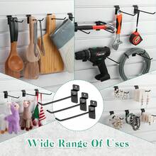 50Piezas Ganchos para Panel Ranurado, Ganchos de Ferretería para Panel Ranurado Exhibipanel, Ganchos para Estanterías, Ganchos de Exhibición de Panel, 15CM - 1 - Ver 2