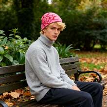 1 pieza Gorros de invierno - Gorros elásticos con cúpula elástica, diseños de telaraña negros/rojos/grises para cosplay, Halloween, fiestas temáticas - Gorros de clima frío unisex para hombres y mujeres - Accesorios de invierno ligeros y cálidos, tocado casual, tocado elegante, tocado duradero, tocado de moda, entusiastas del cosplay