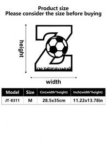 1 pieza Decoración de pared para exteriores, Logotipo inicial, Letra entrelazada de fútbol de metal, Decoración de arte de pared, Decoración de pared de metal clásica de fútbol, Material resistente, Calidad superior, Diseñado con un tema de fútbol, Adecuado para el hogar, la oficina, el dormitorio, la sala de estar, el jardín y otras escenas, Un regalo ideal para los fanáticos del deporte, Una decoración de logotipo de metal personalizada artística y moderna, Una excelente opción para regalos de inauguración de la casa, cumpleaños y días festivos, decoración de habitaciones, decoración de dormitorios, hogar - Multicolor - Ver 19
