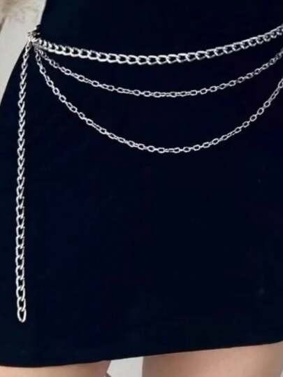 Cinto Duas correntes  Alumínio    Metal