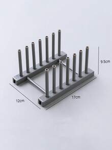 1pc Solid Color Kitchen Dish Drying Rack, Cabinet Dish Storage Rack, Plastic Cutlery Organizer. Kitchen Storage & Organization, Household Essentials. Dish Rack