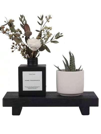 This Rustic-Style Wooden Tray Serves As A Jewelry Display Stand, Kitchen Countertop, And Bathroom Soap Dish. It Can Also Store And Display Cosmetics, Soap Dispensers, Jewelry, Watches, Perfumes, And Candles. Suitable For Bathrooms, Dressing Tables, Living Rooms, Studies, And Bedrooms.