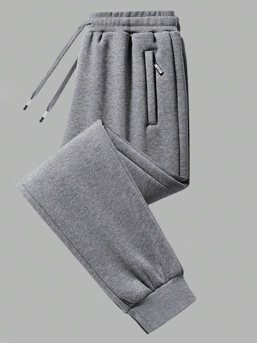 1pc Women's Durable Drawstring Waist Jogger Pants, Loose Fit Casual Sweatpants For Running, Fitness, Spring/Summer - Grey - View 1