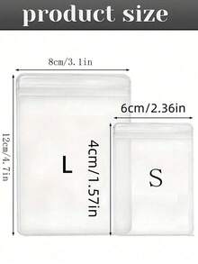 100pcs PVC Anti-Oxidation Jewelry Bags, Anti-Rust & Anti-Oxidation Transparent Self-Sealing Jewelry Bags, Dust-Proof & Anti-Oxidation Jewelry Self-Sealing Bags, Small Accessory Party Gift Bags, Souvenirs, Small Ornaments, Earrings - Multicolor - View 12