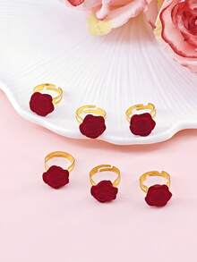 6pcs Rose Flower Hair Clips, Braided Hair Accessories, Bohemian Style Hair Claws, Hair Clips, Hair Pins, School Supplies