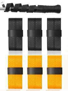 3 件，长 110 厘米，防滑吸湿减震带，长度可调节，提供舒适的握持体验，舒适，配有可拆卸防水胶带，适用于高尔夫球杆、网球拍、羽毛球拍和钓鱼竿。 - 彩色 - 查看 2