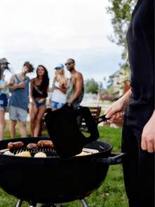 1pc HeatGuard Plastic Barbecue Fan, Outdoor Grill Manual Flame Intensifier, Non-Food Contact , Handheld Ignition Tool, Barbecue Accessory - Multicolor - View 3