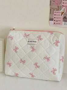 3件套粉色蝴蝶结化妆包，轻便拉链化妆品收纳袋，甜美风格多功能化妆盒，母亲节礼物，送朋友的礼物，送老师的礼物。化妆包，化妆品收纳盒，化妆包，化妆品收纳，珠宝收纳，唇彩收纳，指甲油收纳，化妆包，化妆收纳盒，化妆品收纳，化妆品收纳，化妆包，化妆包 - 彩色 - 查看 4