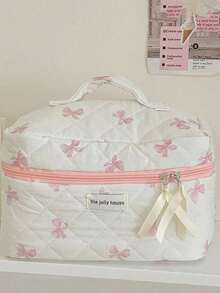 3件套粉色蝴蝶结化妆包，轻便拉链化妆品收纳袋，甜美风格多功能化妆盒，母亲节礼物，送朋友的礼物，送老师的礼物。化妆包，化妆品收纳盒，化妆包，化妆品收纳，珠宝收纳，唇彩收纳，指甲油收纳，化妆包，化妆收纳盒，化妆品收纳，化妆品收纳，化妆包，化妆包 - 彩色 - 查看 3