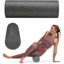 Restore - Rodillos de Espuma para Terapia de Masaje Muscular (18 Pulgadas y 36 Pulgadas)(Rodillo texturizado de 45,7 cm (gris)) - Multicolor - Ver 2