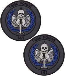 EstiloC-All Of D-Uty Task Force 141 - Parche Con Logotipo De Gancho Y Bucle TáCtico, Cierre De Moral, Parche Bordado Militar, 2 Piezas (Color 4)VersióN Mejorada - Color 4 - Ver 8