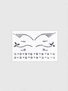 1 miếng dán kẻ mắt đính đá lấp lánh, tự dính, dùng trang trí mắt, tạo mí mắt đôi, trang điểm sân khấu, trang điểm mắt dự tiệc và lễ hội. - Nhiều màu - Xem 6