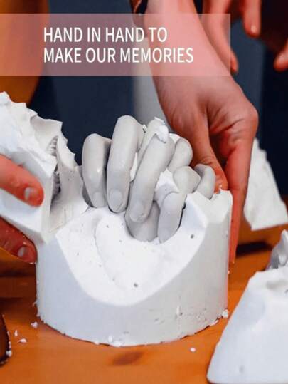 1pc3D Couple Handmade Casting Mold DIY Clone Powder Model Kit, Create Eternal Memories! Suitable As A Tool To Enhance Relationships Between Couples And Friends, Suitable For Mother's Day Or Valentine's Day Gifts, Perfectly Presenting Love And Unforgettable Moments (Randomly Packaged And Shipped)