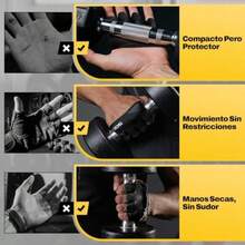 Guantes de Entrenamiento, Guantes para Gym ujer y Hombre, Diseño edio Dedo y Transpirable, Antideslizantes con Silicona para Gimnasio, Entrenamiento y Levantamiento(XL Negro) - Multicolor - Ver 7