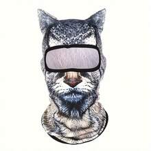 1pc Funny 3D Animal Balaclava Unisex Full Face Ski Mask UV Protection Breathable Windproof Soft Neck Gaiter Husky White Cat Grey Cat Tiger Winter Balaclava Summer Sunscreen Hood Halloween Costume Christmas Gift Birthday Gift Men Women Teens Skiing Riding Cycling Camping Hiking Beach Party Outdoor - 彩色 - 查看 8