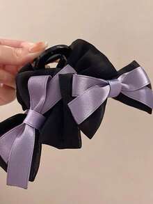 1 pieza Elegante Clip de Pelo con Lazo Francés, Adecuado para Que las Mujeres se Recojan el Cabello, Apropiado para Damas Elegantes para Uso Diario y Reuniones, Accesorios de Moda para el Cabello Pinzas Elegantes - Multicolor - Ver 6