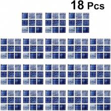 BESPORTBLE 18 Piezas de Baldosas deármol Pelar Y Pegar Pared Adhesivo para Salpicaduras de Vinilo Impermeable Mosaico para Salpicaduras para Baño Cocina 10X10 - Azul oscuro, azul marino - Ver 2