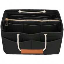 Lukovee Organizador de Bolsas para Mujer, inserto Organizadores de Bolsa de Mano de Fieltro con 14 Bolsillos, Organizador Maquillaje Neceser Aseo para Viaje, Compatible con una Variedad de Marcas(Negro(Nuevo)) - Multicolor - Ver 2