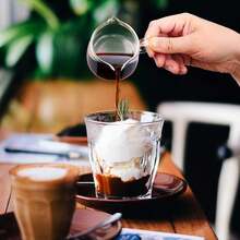 4盎司浓缩咖啡杯，异形双嘴带把手玻璃咖啡杯，小型浓缩咖啡机配件，2个装 - 彩色 - 查看 5