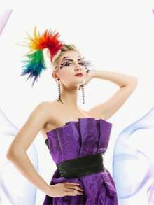 1 Stück bunter Party-Performance-Kopfschmuck, geeignet für verschiedene Festivalzubehör, Maskenball, Cosplay-Party-Requisiten - Farbe - Übersicht 3