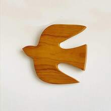 手工木制鸟壁挂 - 艺术家家居装饰雕塑，浅棕色木纹饰面，无需电力，适合任何房间装饰，艺术展示 | 优雅的设计 | 光滑的纹理，鸟类装饰 - 彩色 - 查看 10