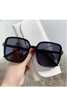 1 par/Set de 3 pares, Nuevas gafas de mujer de estilo callejero de alta gama, cuadradas, para playa, viaje, ciclismo y pesca - Multicolor - Ver 6