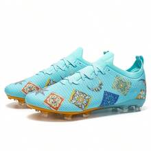 Zapatillas de fútbol profesionales resistentes al desgaste, zapatos de entrenamiento de fútbol al aire libre, agarre multicolor, equilibrio fuerte, Verano - CD BLANCO - Ver 11