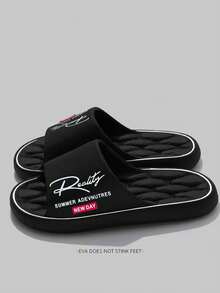 Dép hở mũi thời trang mới cho nam, đế mềm bằng chất liệu EVA, dép đi trong nhà thoáng khí thoải mái, màu đen, phù hợp cho cả đi bộ trong nhà và ngoài trời, dép đi làm thiết yếu hàng ngày. - màu đen - Xem 5