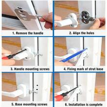 2PCS Tilt Turn Window Restrictor Stay White Finish Child Cats Safely Lock Catch - White - View 7