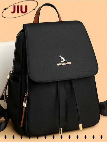 防盗尼龙翻盖背包，女士钱包，多功能时尚日常包，多口袋轻便旅行包，大容量简约背包，便捷背包，适合学生、护士、教师、商务人士、旅行、通勤、购物、办公、约会、徒步、训练、工作，生日礼物、节日礼物，背包