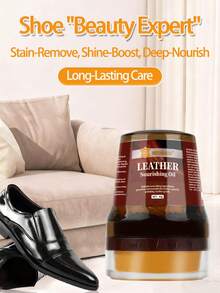 1pc Leather Nourishing Cream With Beeswax, Leather Polish, Care Wax, Shoe Oil, And Polishing Sponge, Suitable For Leather Shoes, Bags, Jackets, Sofas, And Other Leather Products, Shoe, Spring Summer Picks, Brides Maid Gifts, Room, Bedroom Decor, Bedroom Decor, Beach, Travel, For Men, For Women, Vacation,Women's Day,Travel Essentials,Wedding Favours,Y2k,Bedroom,Car Accessories Women,Kitchen Decor,Wedding,Y2k,Party - Orange - View 2