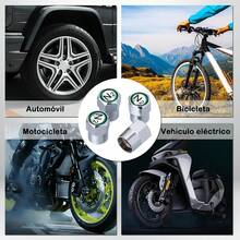 STAYOUNG 50PCS Tapones de Válvula - Tapones Antipolvo para Válvulas de Neumáticos, Latón Cromado, con Símbolo de Nitrógeno N2, para Coches, Motos, Bicicletas y Vehículos Eléctricos (Plateado) - 1 - Ver 5