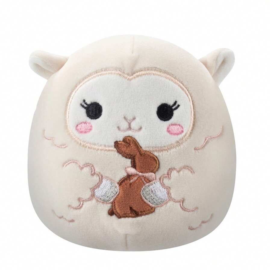 Squishmallows 官方 5 英吋乳白色小羊 Sophie 與巧克力兔子 超柔軟毛絨玩偶 兒童適用 - 蘇菲 - 查看 1