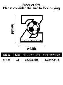 1 pieza Decoración de pared para exteriores, Logotipo inicial, Letra entrelazada de fútbol de metal, Decoración de arte de pared, Decoración de pared de metal clásica de fútbol, Material resistente, Calidad superior, Diseñado con un tema de fútbol, Adecuado para el hogar, la oficina, el dormitorio, la sala de estar, el jardín y otras escenas, Un regalo ideal para los fanáticos del deporte, Una decoración de logotipo de metal personalizada artística y moderna, Una excelente opción para regalos de inauguración de la casa, cumpleaños y días festivos, decoración de habitaciones, decoración de dormitorios, hogar - Multicolor - Ver 13