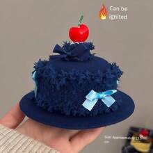 新款可爱迷你帽，生日帽，樱桃蜡烛蛋糕发夹，趣味可爱创意派对头饰 - 彩色 - 查看 4