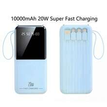 10000mAh，20W快充，便携式大容量电源，户外移动应急电源设备，配备苹果/Type-C/USB数据线充电，智能数字显示屏和手电筒，稳定锂电池组。是馈赠亲友的理想之选。适合冬季假期户外旅行/露营，也是送给家人、朋友的应急备用移动电源礼物，生日礼物，户外露营礼物，生日移动电源，便携式充电器，电量显示 - 綠色 - 查看 12