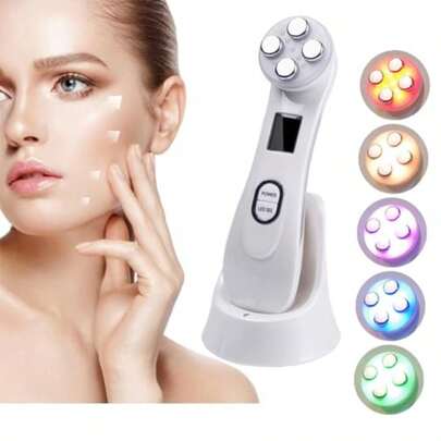 lbyMáquina Belleza Facial RF Electroporación EMS LED 6 Colores Cara Anti Arrugas acné cicatrices con USB Carga Portátil Reafirmante Facial Piel Rejuvenecimiento masaje Belleza dispositivo Con Caja18
