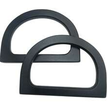 2pcs Wooden Bag Handles, D-Shaped & Semi-Circular Wooden Handles, DIY Bag & Wallet Replacement Accessories - Multicolor - View 14