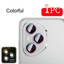 1pc Camera Lens Protector Ring For Honor 400 Pro 5G/Honor 400 Lite/Honor 400/600 Lite, 3D Metal Lens Tempered Glass Protective Film, Rear Camera Lens Cover, Phone Camera Protector, Black/Silver/Colorful - Multicolor - View 13