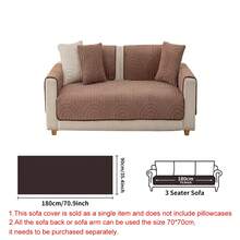 1pc Minimalist Luxurious High-End Curved Pattern Plush Sofa Cover, Home Decor Suitable For All Seasons, Machine Washable, Fits 1/2/3/4 Seater And L-Shaped Sofas In Bedroom, Office, Living Room