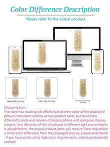 22-Inch Cream Curl Clip In Multi-Colored Hair Extensions With 16 Clip 6 Pieces Style Wig Pieces