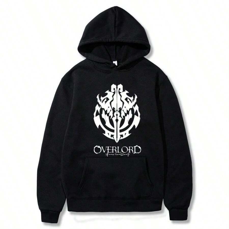 Overlord Animation-Guild Badge-Ainz Ooal Dress-Pullover Sweatshirt Hooded Sweatshirt Men's Hooded Sweatshirt Fashion Clothing - 黑色 - 查看 1