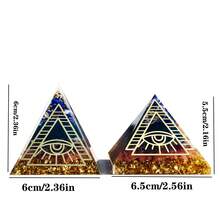 Stonehaven 1 Kim tự tháp Orgone Lapis Lazuli và Thạch anh tím, kích thước 6cm và 6,5cm - Thu hút năng lượng tích cực, giảm căng thẳng, tăng cường chữa lành luân xa - Đá thiền thạch anh tím, quà tặng sáng tạo - Nhiều màu - Xem 12