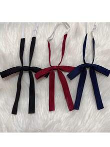 1pc Simple Solid Color Bow Tie, Tie Cord, Suitable For Long Sleeve Shirts, School Uniforms, Sailor Suits, Daily Wear, Holiday Gift
