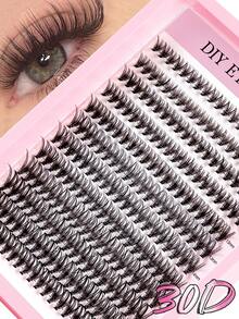 240pcs D-Curl Natural Eyelash Extension Kit, Eyelash Cluster Set, Delicate Eyelash Extensions, 9-16mm Individual Lashes, Includes Eyelash Glue And Tweezers, DIY At Home, Suitable For Beginners, Travel, Daily Wear, Weddings, Dates, Parties, Holidays, Great As Christmas/Halloween/Gift Eyelash Set - Black - View 11