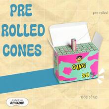Pre - Rolled Cones U2013 Pack Of 50 109mm King Size Unbleached Brown Paper Ultra - Slow - Burning, Hand - Rolled Smooth Draw Includes Tips Packing Tubes Natural Vegan, Made From Wood Pulp - ban đầu - Xem 4